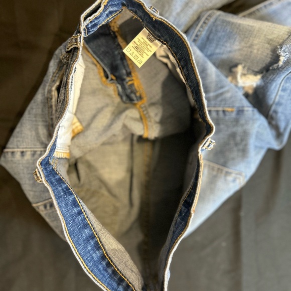 Aeropostale Men's Light Blue Distressed Skinny Jeans - Picture 8 of 9